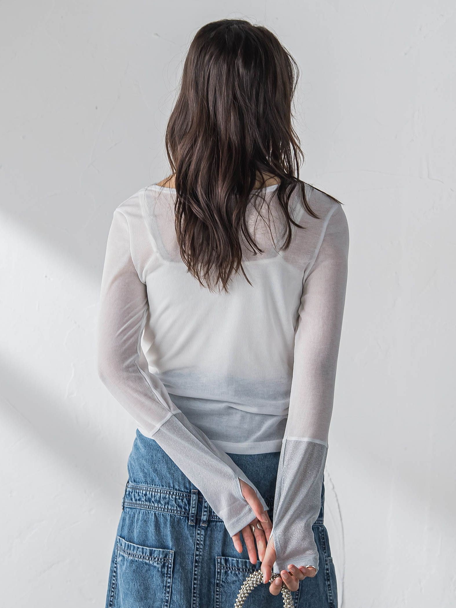 2WAYラメカフスインナー≪洗濯機で洗える≫