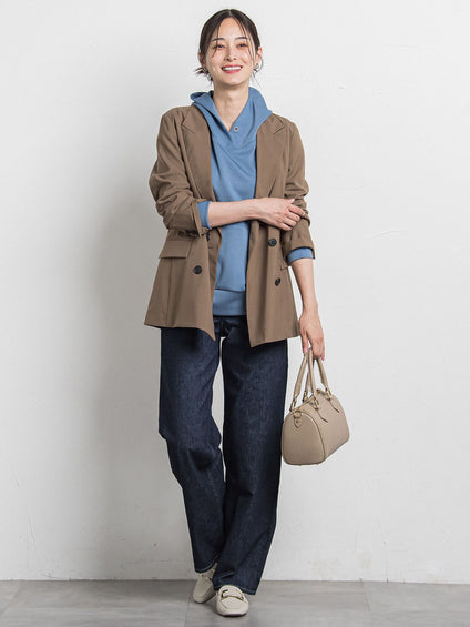 【JAPAN BLUE JEANS】デニムワイドパンツ≪洗濯機で洗える≫
