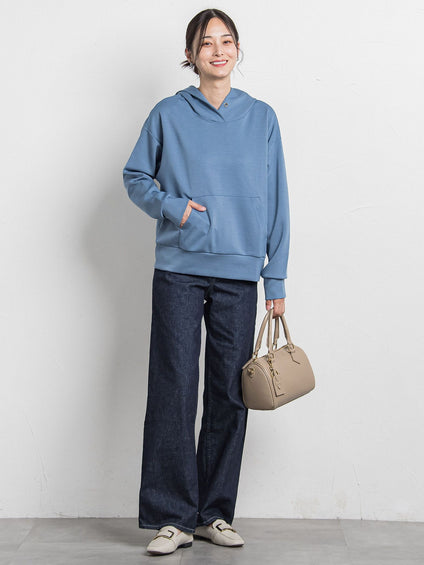 【JAPAN BLUE JEANS】デニムワイドパンツ≪洗濯機で洗える≫