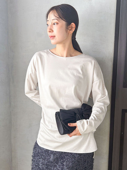 【WEB限定】汗じみ防止スムースロングTシャツ ≪洗える／接触冷感≫