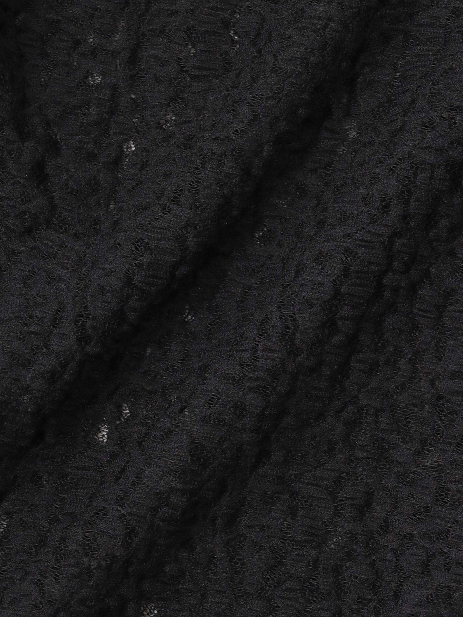 ストレッチレースラッフルカラートップス