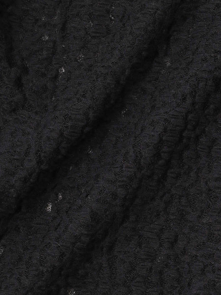 ストレッチレースラッフルカラートップス