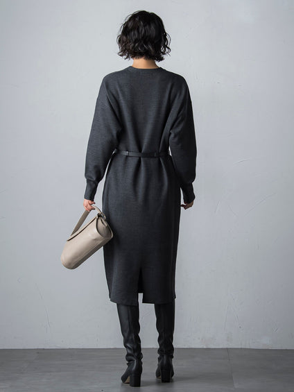 【WEB限定】LANABLENDニットワンピース≪洗えるニット/Lサイズあり≫