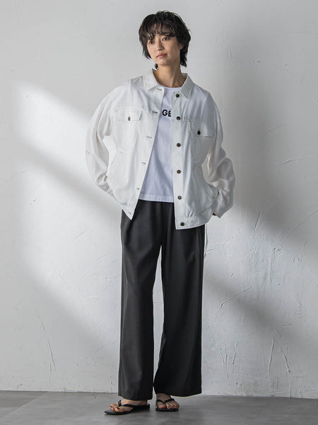 【一瞬で楽とキレイを叶える】タンブラーブッチャーイージーワイドパンツ≪セットアップ対応≫