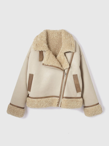 フェイクムートンボアブルゾン