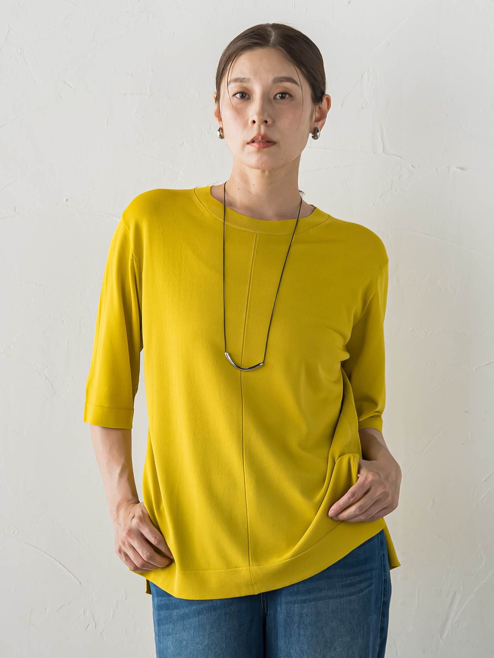 【大きいサイズ/新色追加】Tシャツニット