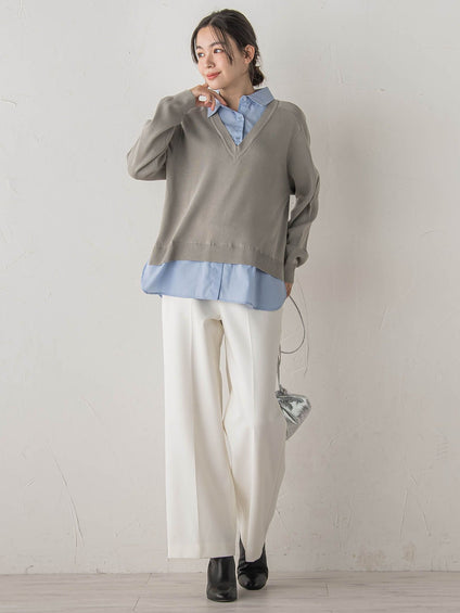 【新色追加】両面起毛ストレッチパンツ≪洗濯機で洗える≫