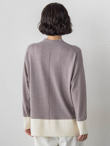 【大きいサイズ】ファインウールハイネックニット