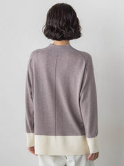 【大きいサイズ】ファインウールハイネックニット