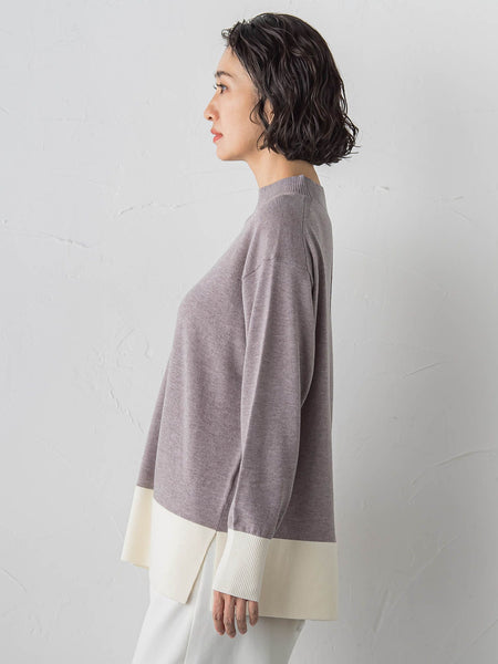 【大きいサイズ】ファインウールハイネックニット