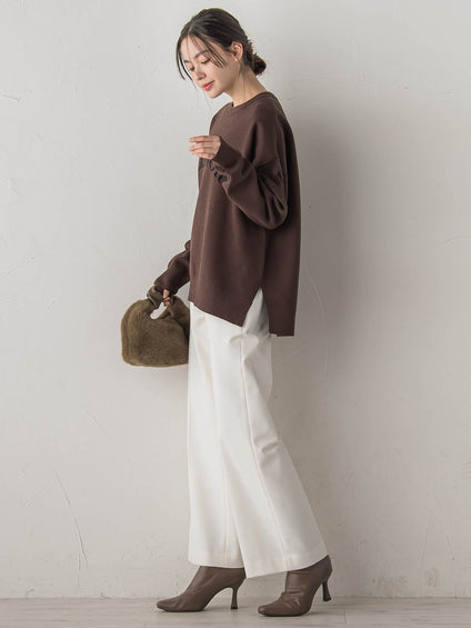 【新色追加】両面起毛ストレッチパンツ≪洗濯機で洗える≫