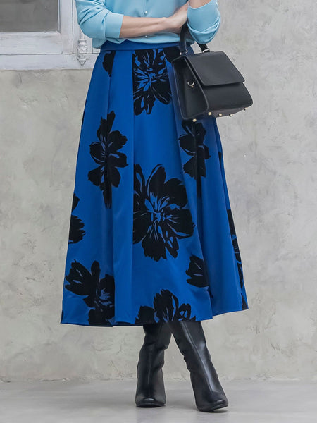 ビッグフラワーフロッキースカート