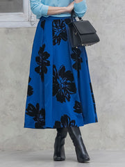 ビッグフラワーフロッキースカート