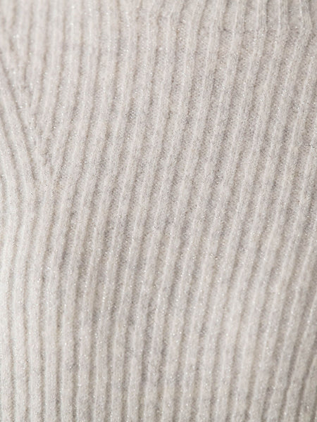 【WEB限定カラーあり】ラメボトルネックプルオーバー≪手洗い可能≫