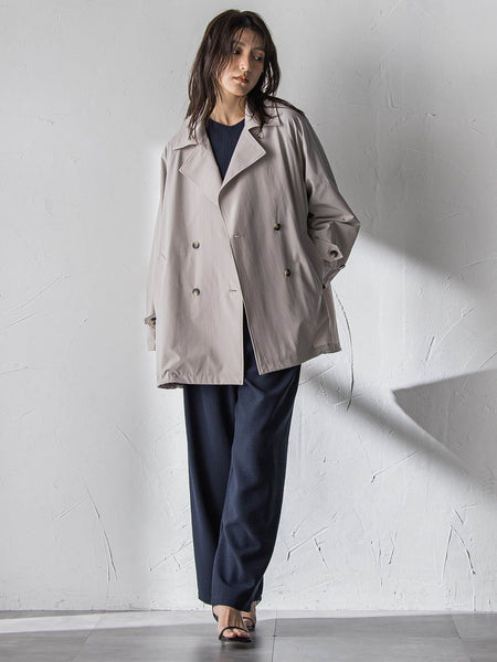 撥水オーバーミドルトレンチコート≪手洗い可能≫