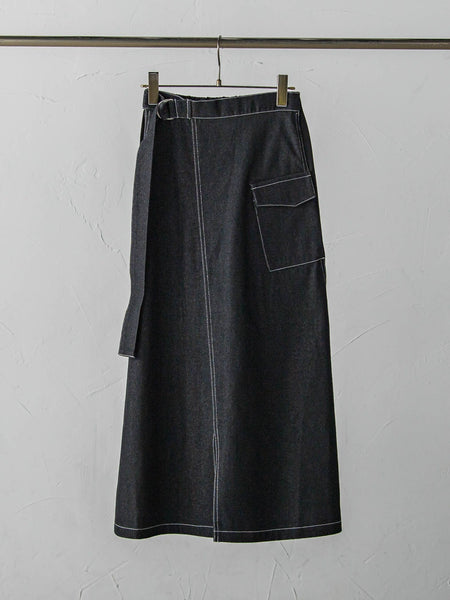 デニムバックプリーツスカート≪手洗い可能≫ | socolla  