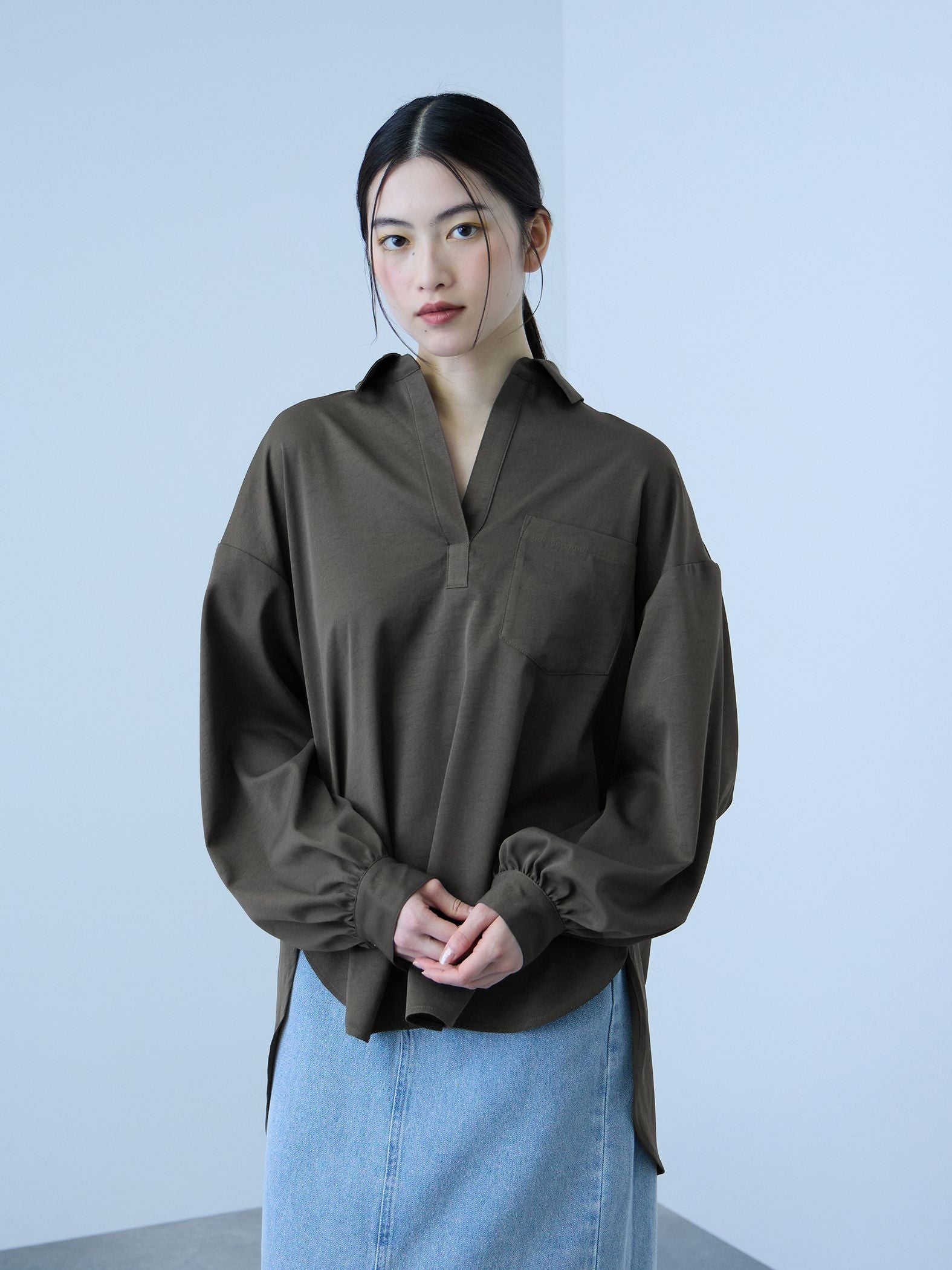 ポケットスキッパーシャツ