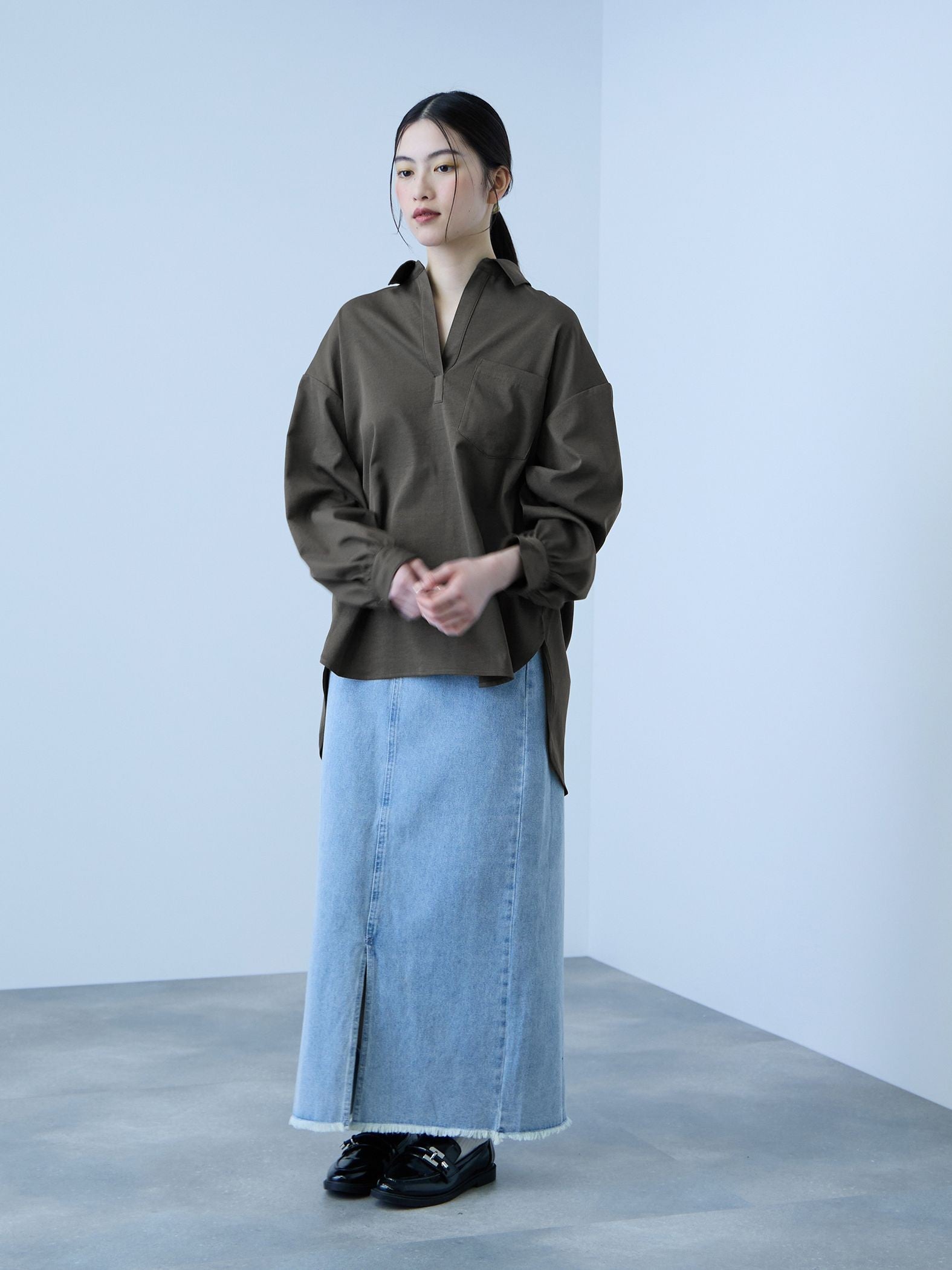 ポケットスキッパーシャツ