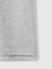 ヘンリーネックレイヤードTシャツ