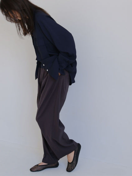 Bicolor curve pants【日本製】≪手洗い可能≫