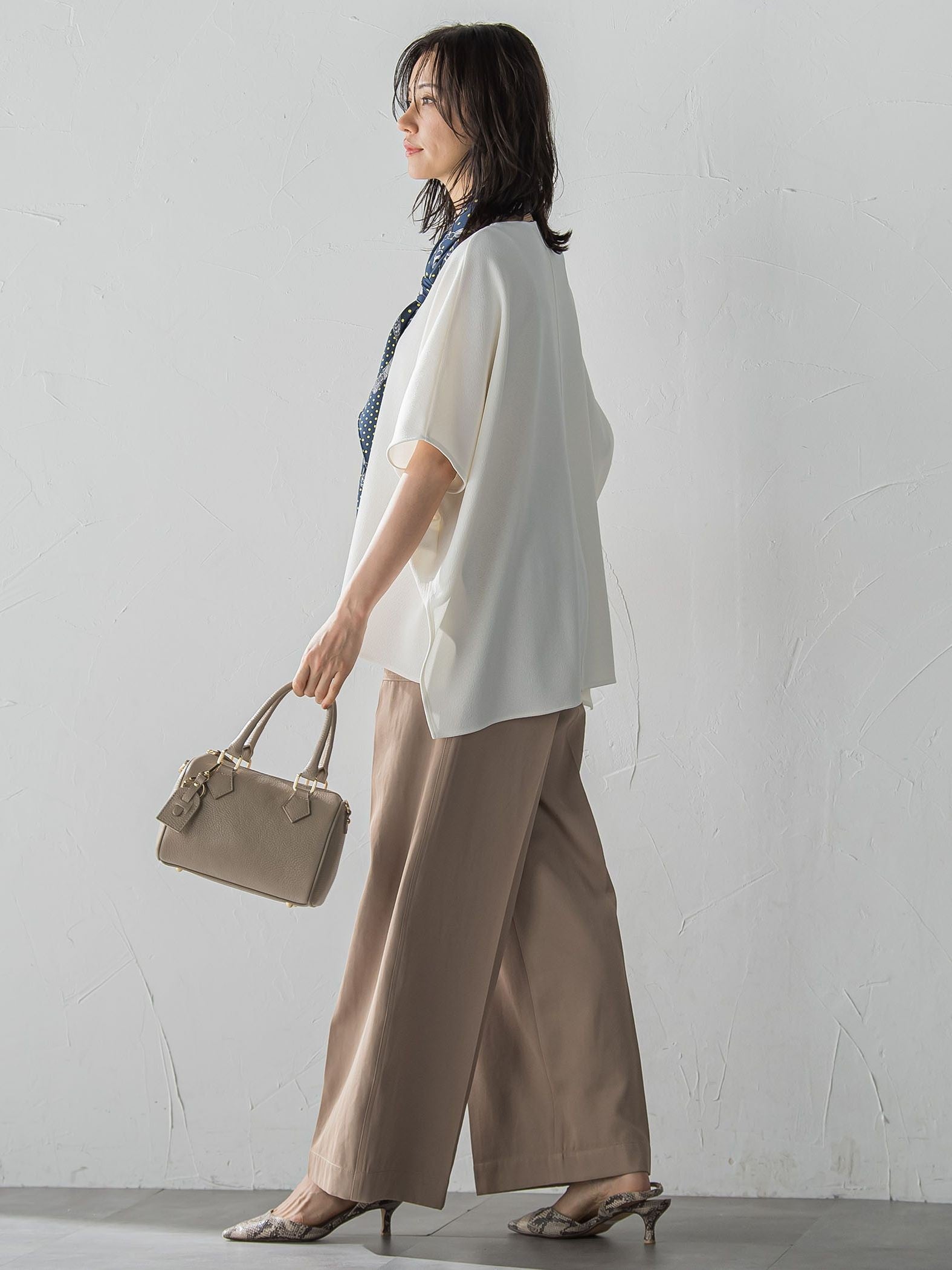 つぶつぶジョーゼットカットソー≪洗濯機で洗える≫