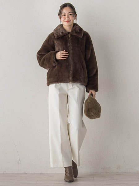 【新色追加】両面起毛ストレッチパンツ≪洗濯機で洗える≫