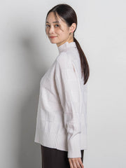 格子柄ハイネックニット≪洗える≫