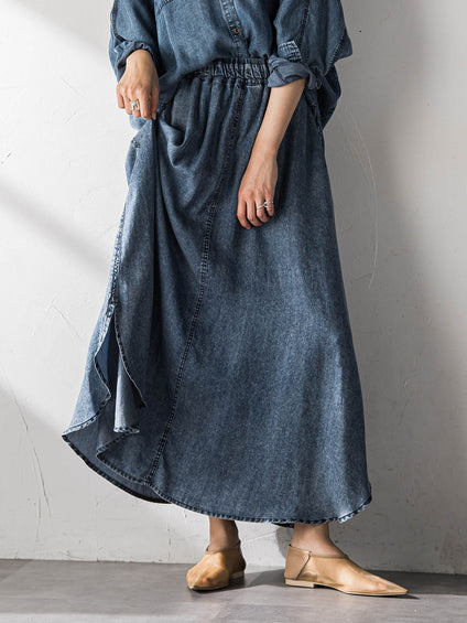 ゆれるデニムサークルスカート