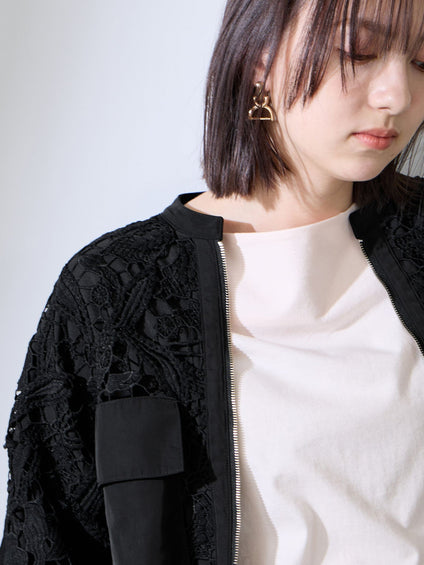 ボタニカルレースブルゾン≪手洗い可能≫