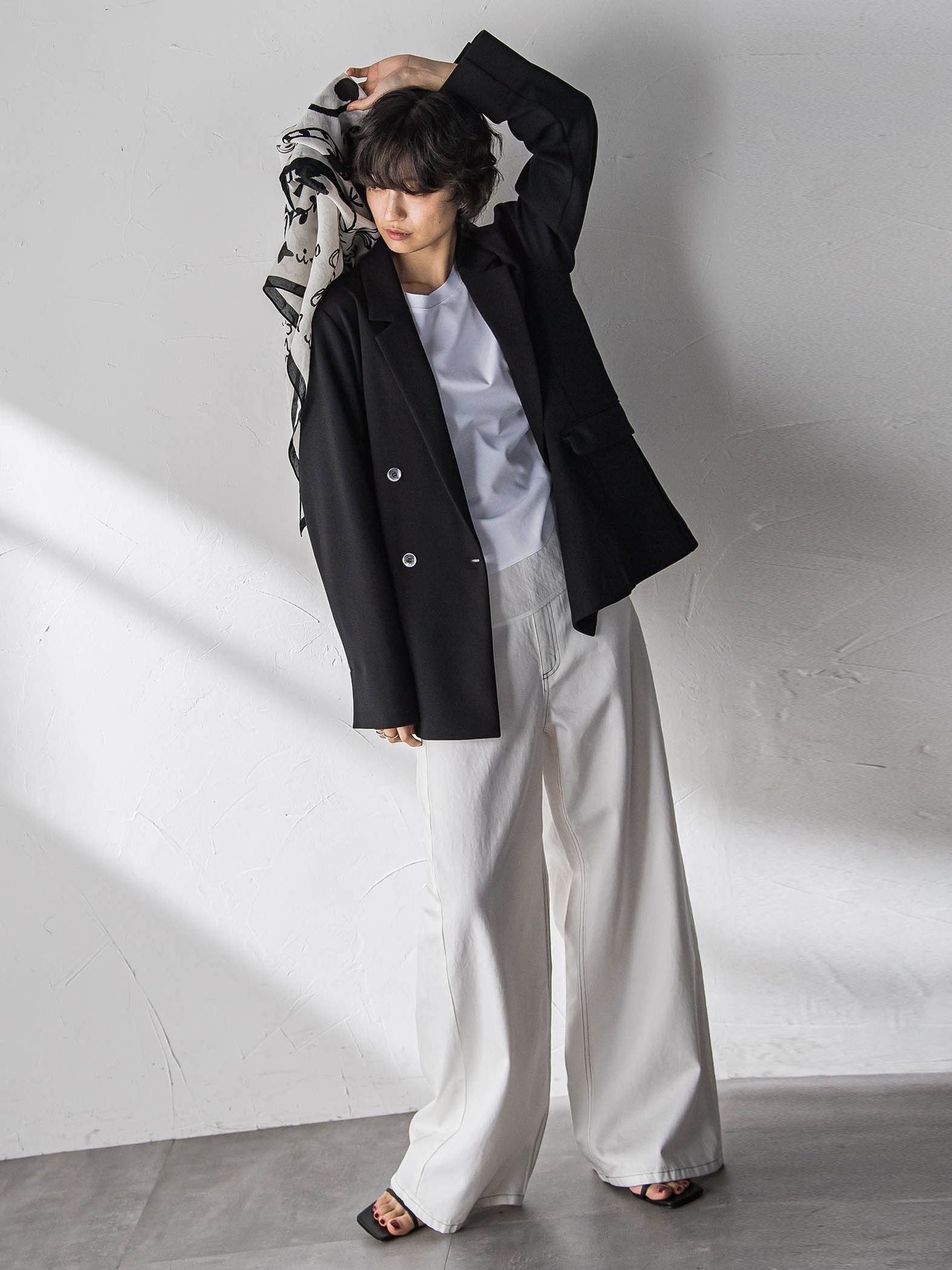 【えらべるSET UP】叶えるダブルブレストジャケット≪手洗い可能≫