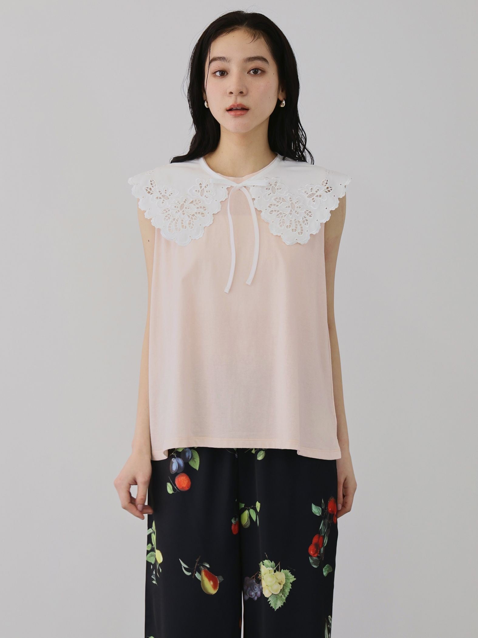 セパレートスカラップレースカラープルオーバー