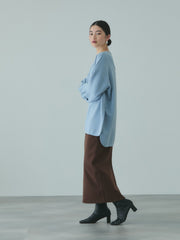 ソフトニットメルトンIラインスカート≪手洗い可能≫