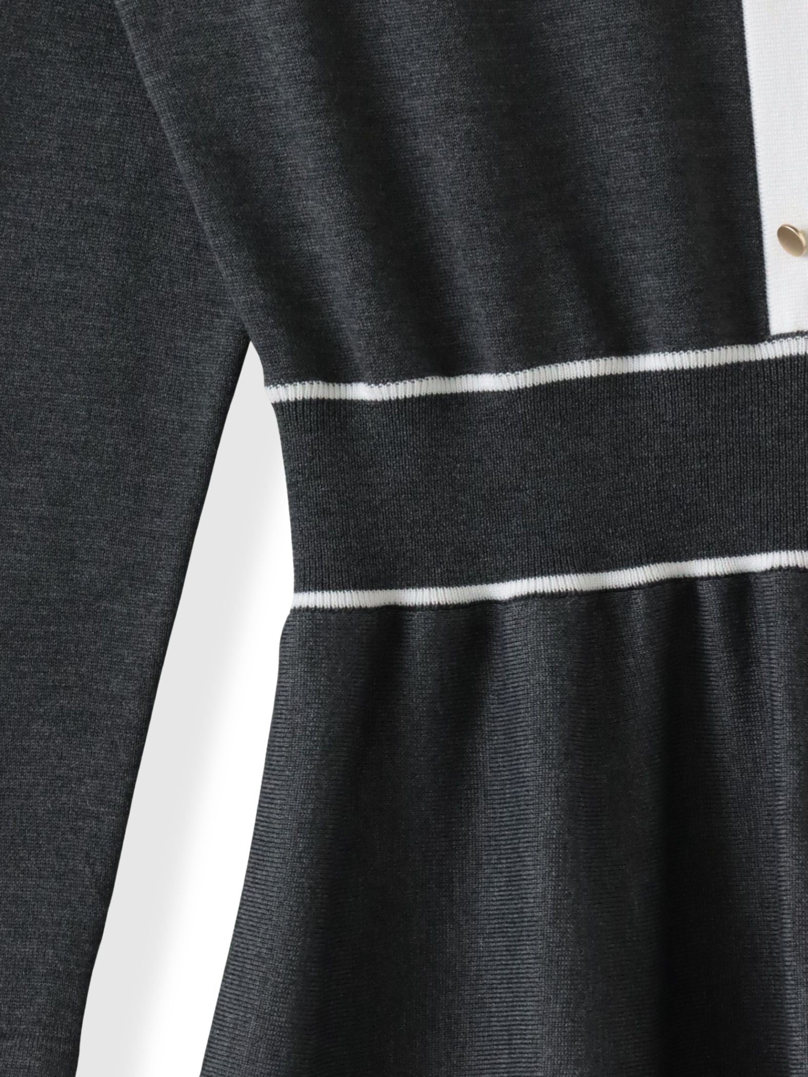 バイカラーニットワンピース