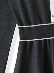 バイカラーニットワンピース