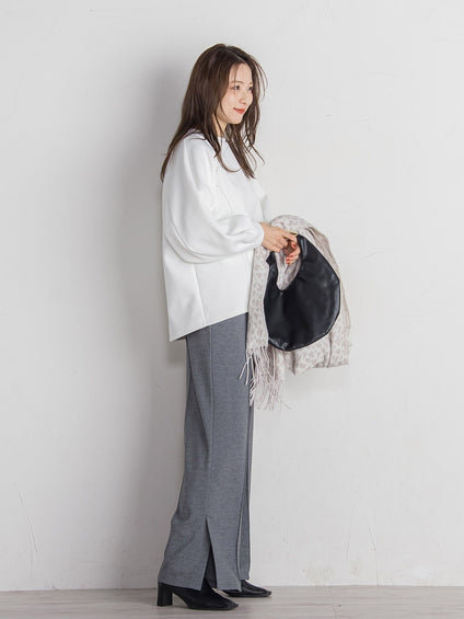 ポンチサイドスリットワイドパンツ≪セットアップ対応/手洗い可能≫