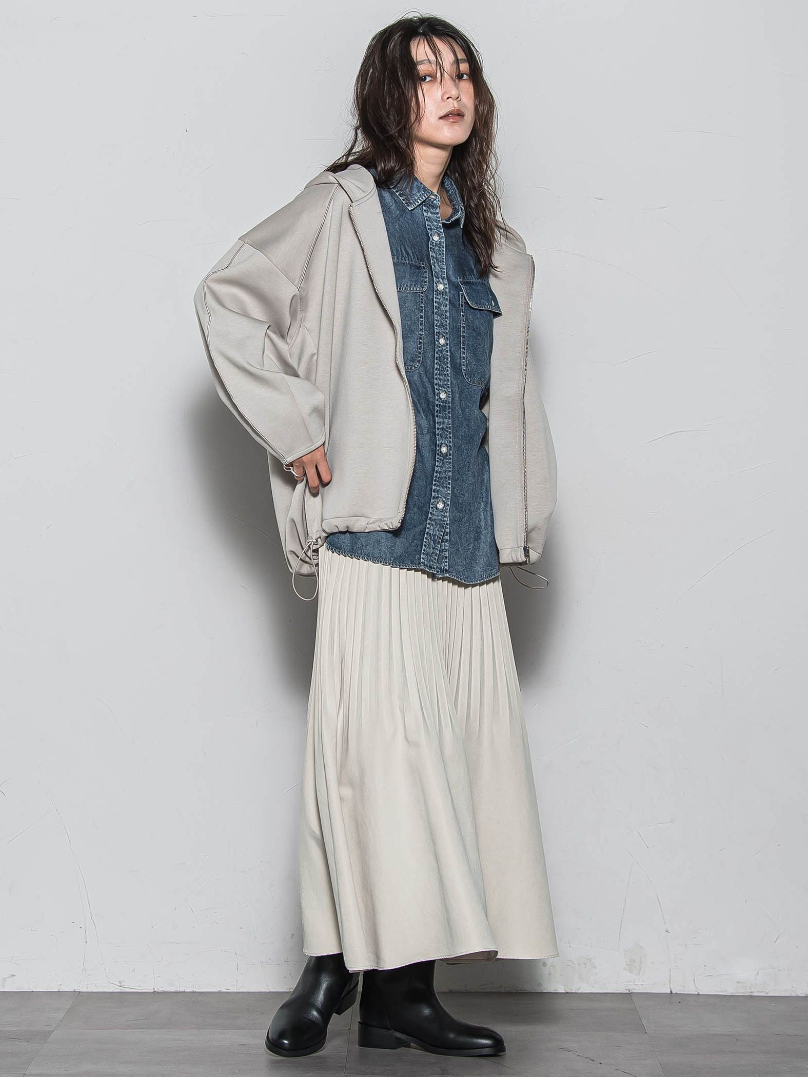 【WEB限定】フードジップダンボールパーカー≪手洗い可能≫