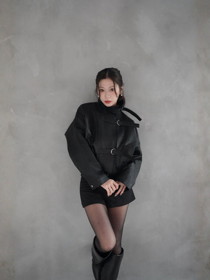 Volume Leather Jacket