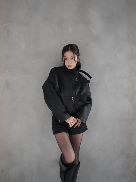 Volume Leather Jacket