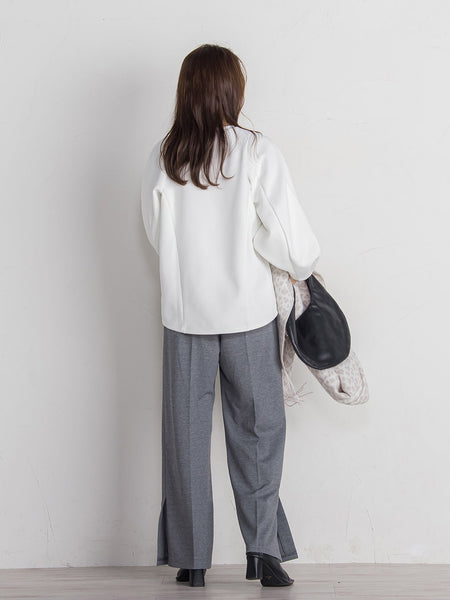 ポンチサイドスリットワイドパンツ≪セットアップ対応/手洗い可能≫