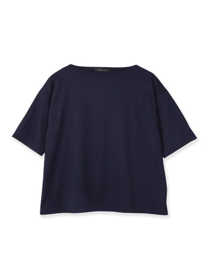 《予約》【連休。涼。軽やかに。】ボートネックT《汗じみ軽減 / 接触冷感》