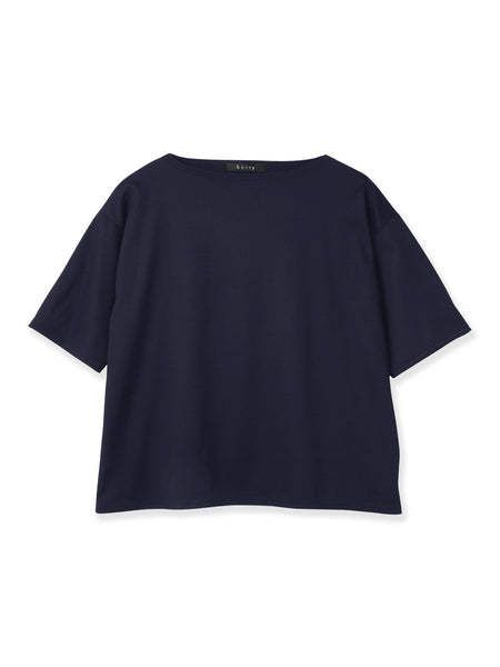 《予約》【連休。涼。軽やかに。】ボートネックT《汗じみ軽減 / 接触冷感》