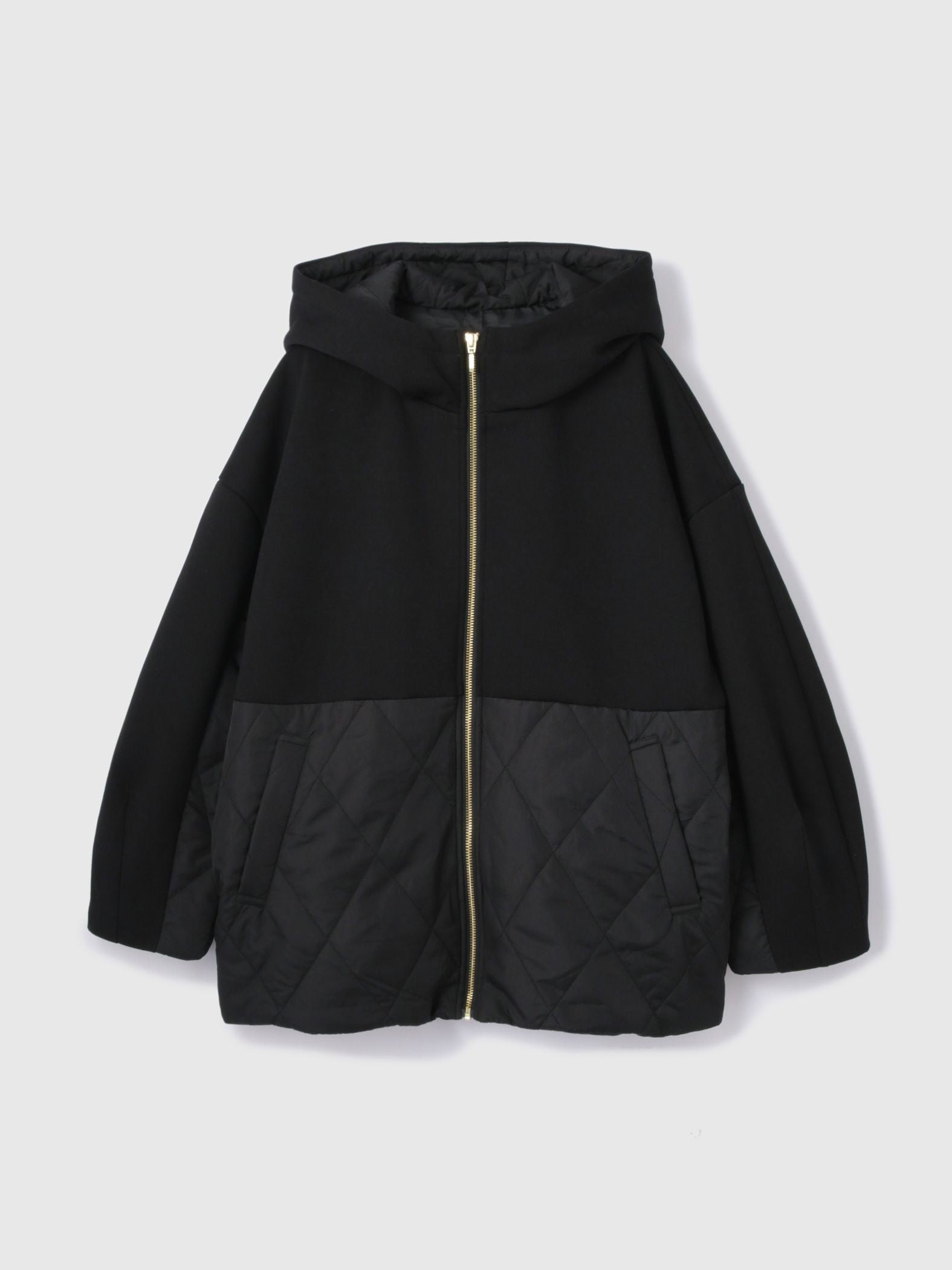 キルトダンボールコクーンスリーブブルゾン