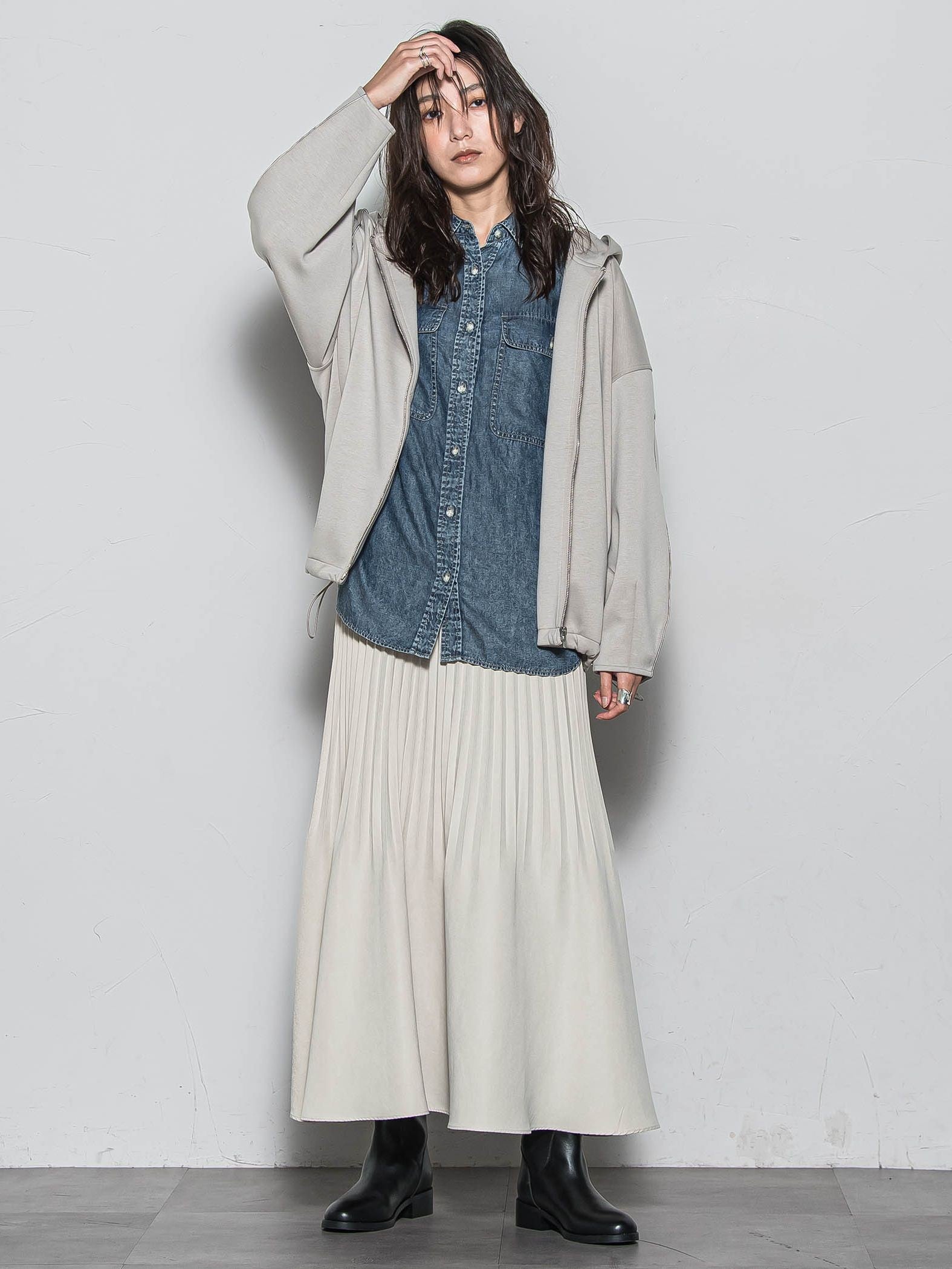 【WEB限定】フードジップダンボールパーカー≪手洗い可能≫