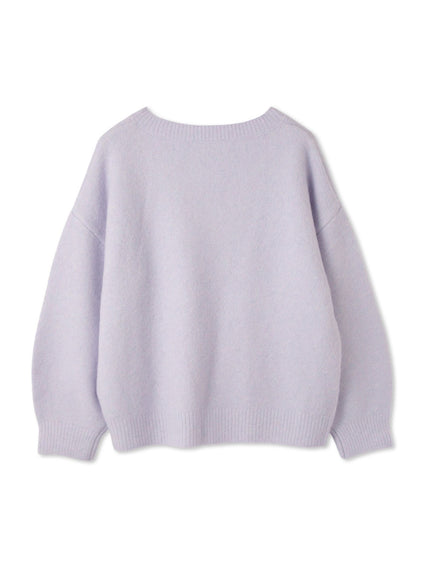 ウール混Vネックニットプルオーバー≪手洗い可能≫