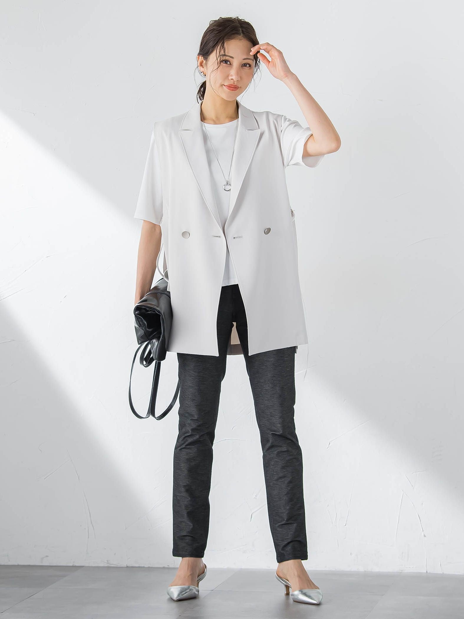 汗ジミ軽減カットソー