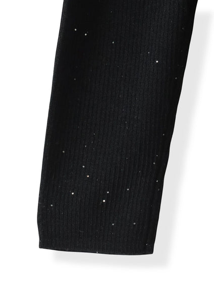 スパンコールリブタートルニット≪手洗い可能≫