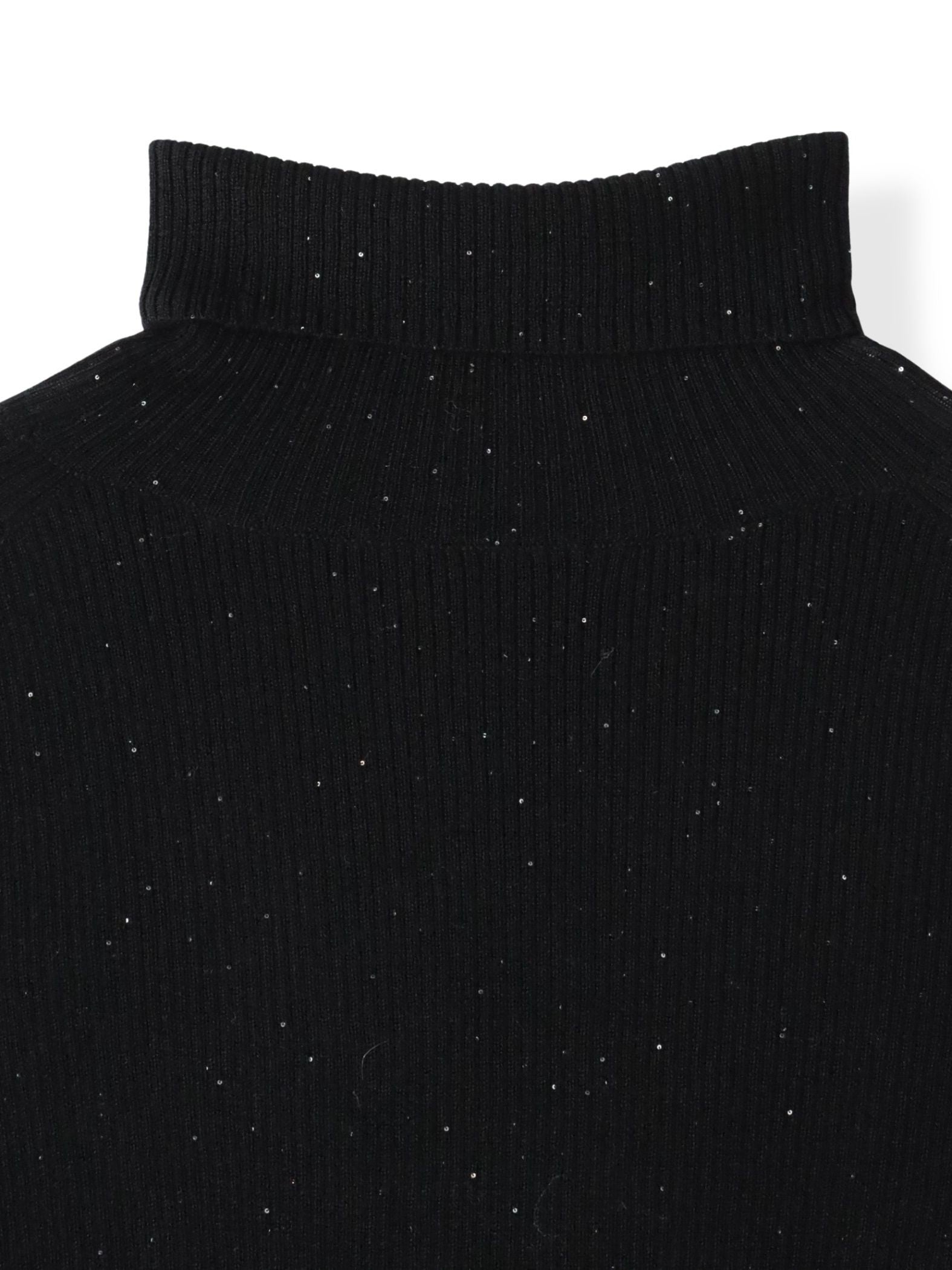 スパンコールリブタートルニット≪手洗い可能≫