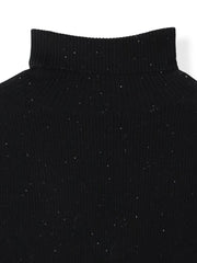 スパンコールリブタートルニット≪手洗い可能≫