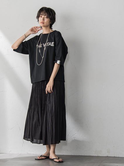箔プリントロゴTシャツ≪手洗い可能≫