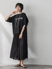 箔プリントロゴTシャツ≪手洗い可能≫